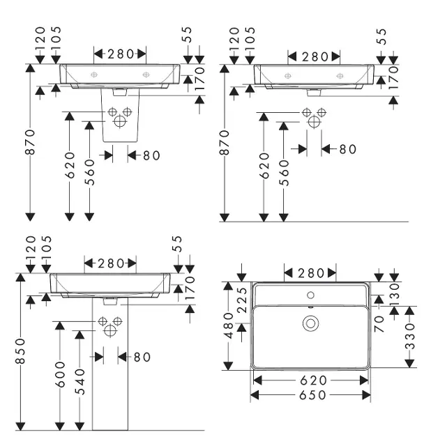 Hansgrohe - Xanuia Q - Mosdó - 61011450 – 2. kép