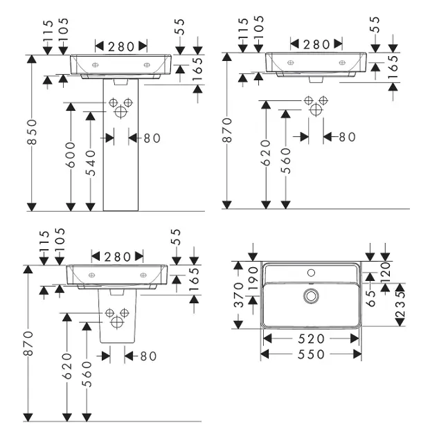 Hansgrohe - Xanuia Q - Mosdó - 61120450 – 2. kép