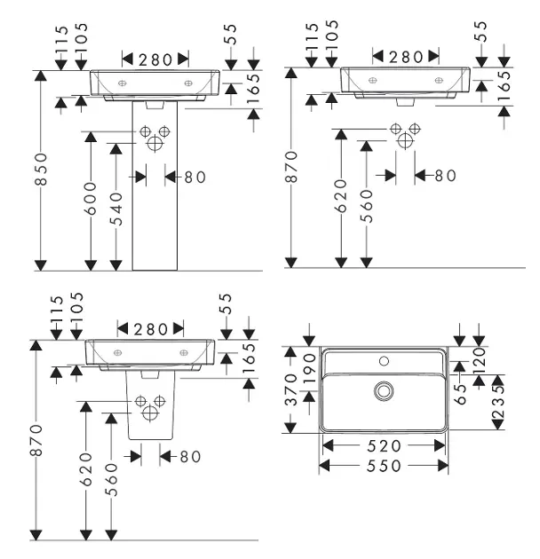 Hansgrohe - Xanuia Q - Mosdó - 61122450 – 2. kép