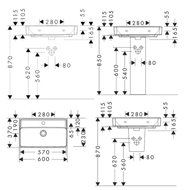 Hansgrohe - Xanuia Q - Mosdó - 61126450 – 2. kép