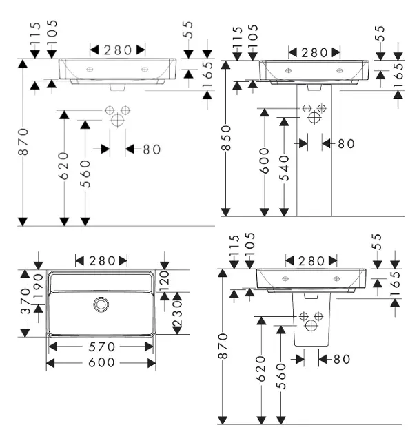 Hansgrohe - Xanuia Q - Mosdó - 61127450 – 2. kép