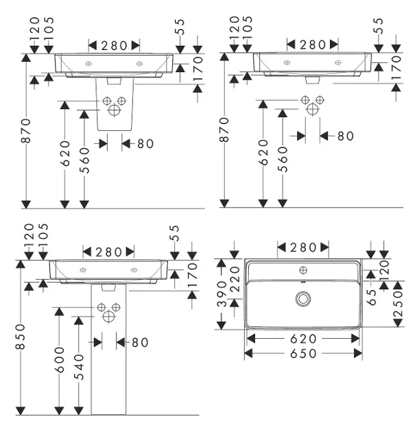 Hansgrohe - Xanuia Q - Mosdó - 61128450 – 2. kép
