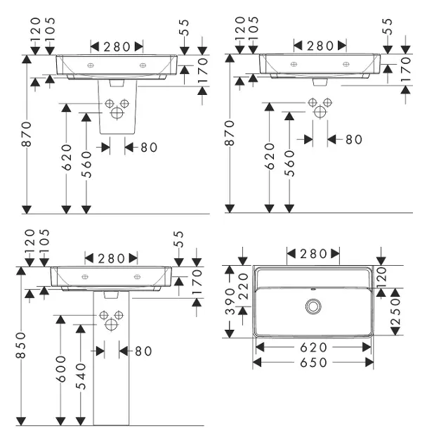 Hansgrohe - Xanuia Q - Mosdó - 61129450 – 2. kép