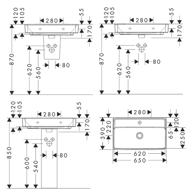 Hansgrohe - Xanuia Q - Mosdó - 61130450 – 2. kép