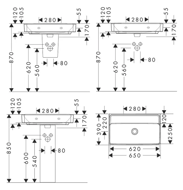 Hansgrohe - Xanuia Q - Mosdó - 61131450 – 2. kép