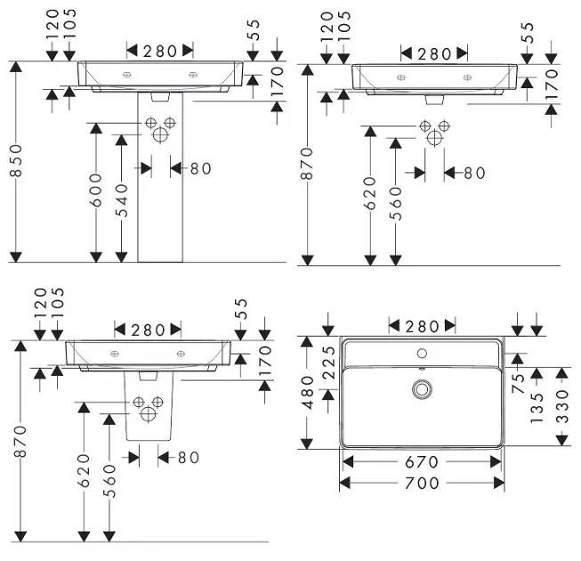 Hansgrohe - Xanuia Q - Mosdó - 61132450 – 2. kép