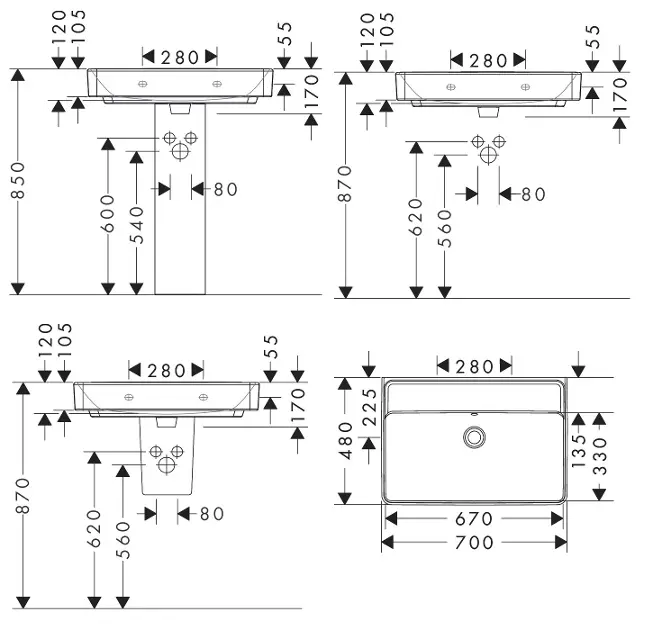 Hansgrohe - Xanuia Q - Mosdó - 61133450 – 2. kép