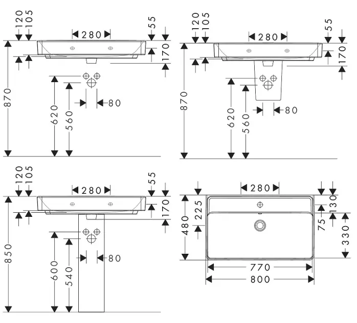 Hansgrohe - Xanuia Q - Mosdó - 61136450 – 2. kép