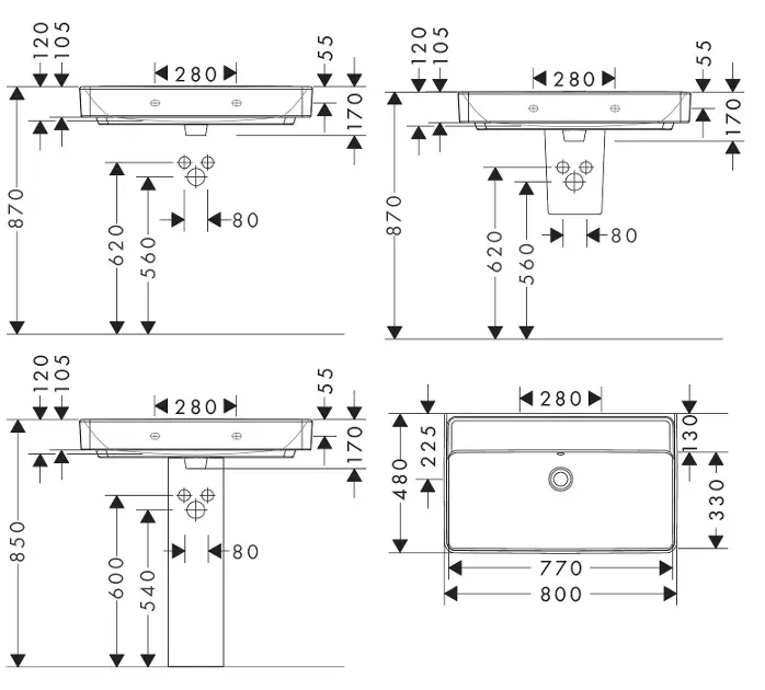 Hansgrohe - Xanuia Q - Mosdó - 61137450 – 2. kép