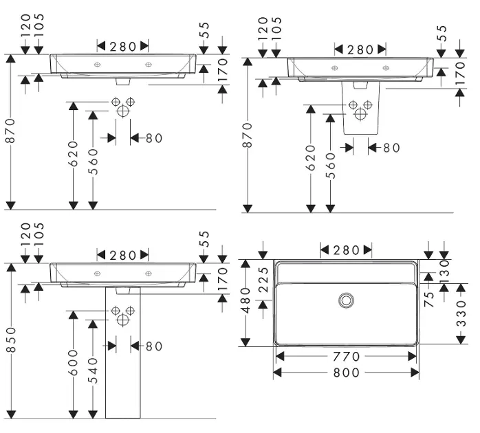 Hansgrohe - Xanuia Q - Mosdó - 61139450 – 2. kép