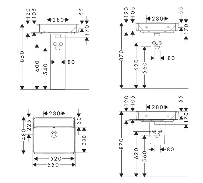 Hansgrohe - Xanuia Q - Mosdó - 61146450 – 2. kép