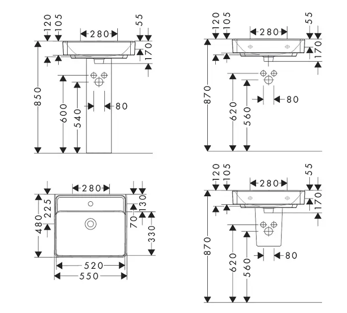 Hansgrohe - Xanuia Q - Mosdó - 61147450 – 2. kép