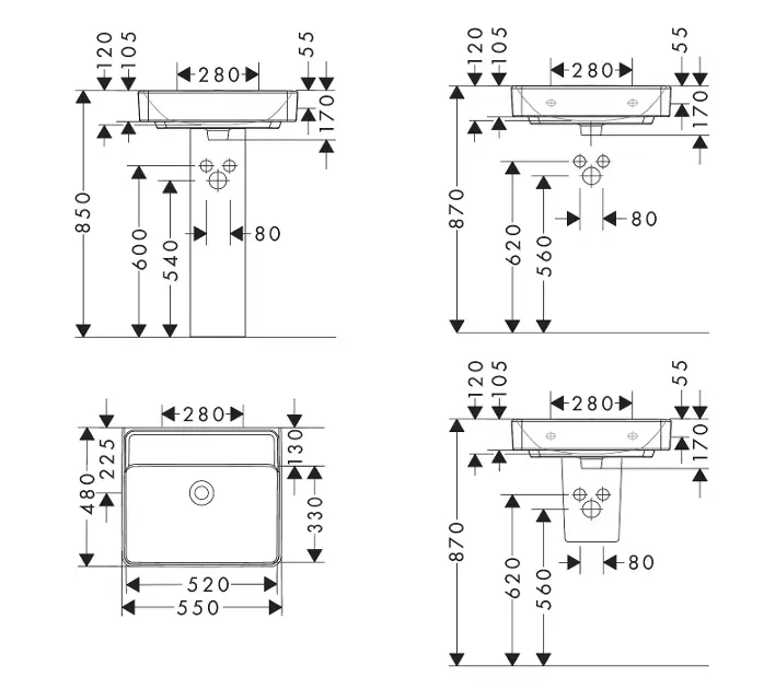 Hansgrohe - Xanuia Q - Mosdó - 61148450 – 2. kép