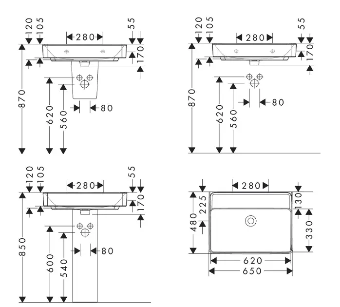 Hansgrohe - Xanuia Q - Mosdó - 61154450 – 2. kép