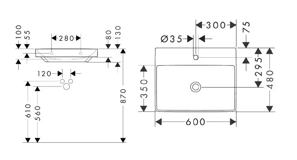 Hansgrohe - Xelu Q - Mosdó - 60317450 – 2. kép