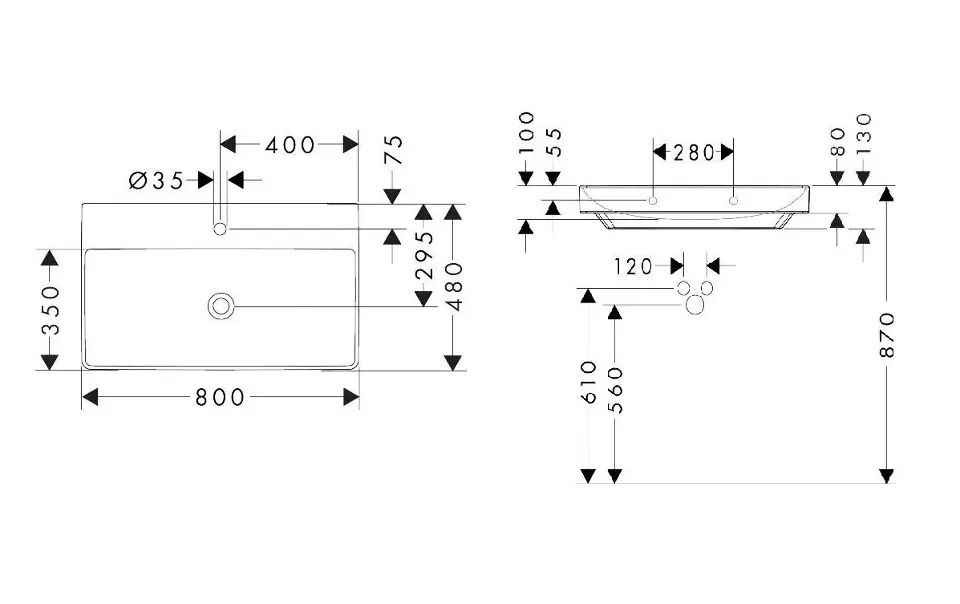 Hansgrohe - Xelu Q - Mosdó - 60318450 – 2. kép
