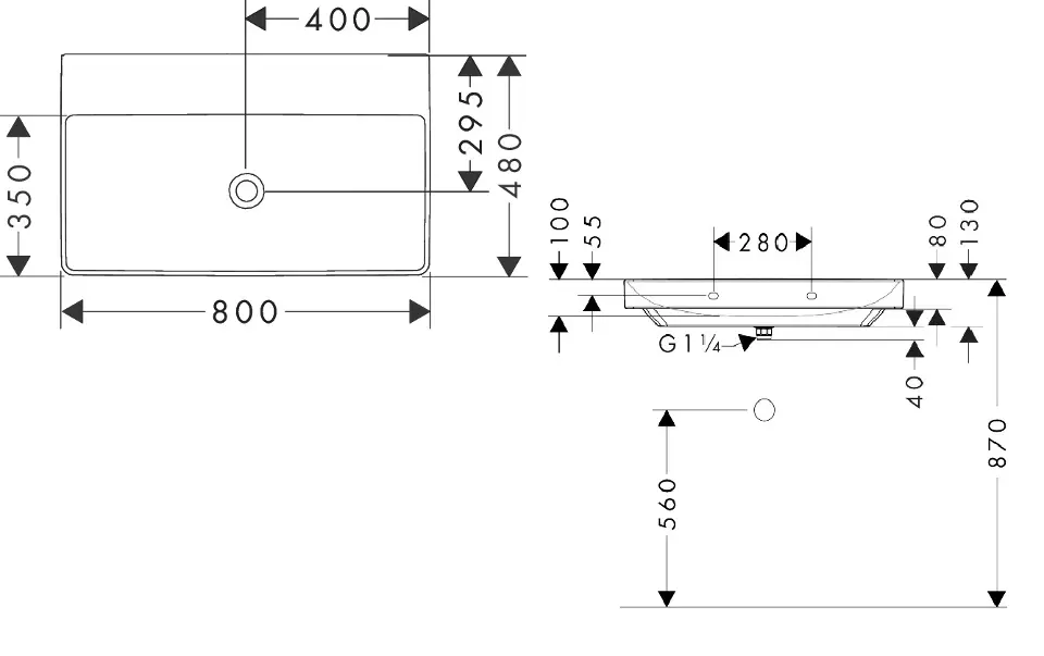 Hansgrohe - Xelu Q - Mosdó - 61021450 – 2. kép