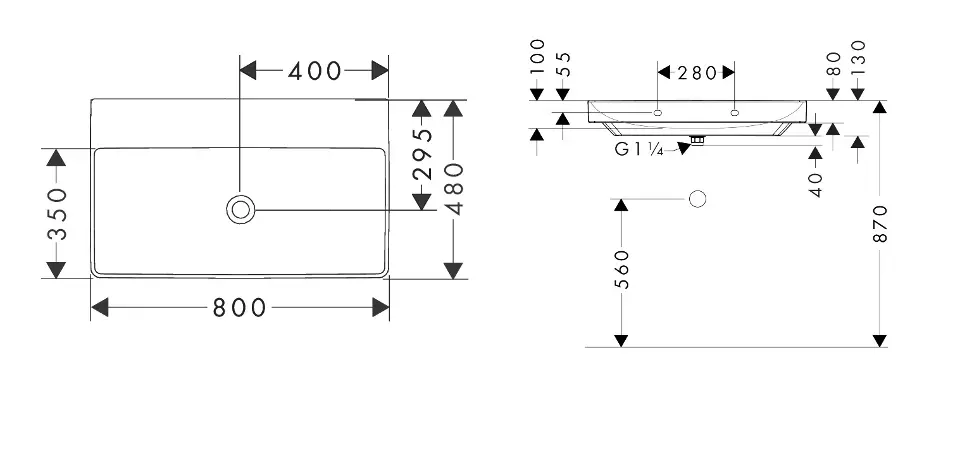 Hansgrohe - Xelu Q - Mosdó - 61023450 – 2. kép