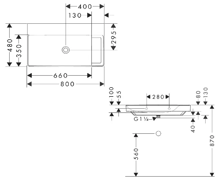 Hansgrohe - Xelu Q - Mosdó - 61026450 – 2. kép