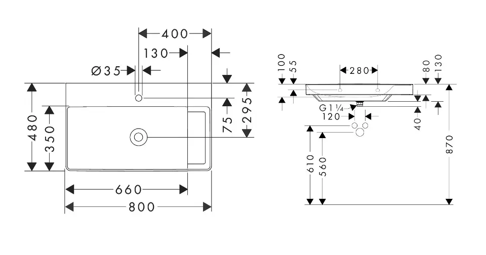 Hansgrohe - Xelu Q - Mosdó - 61027450 – 2. kép