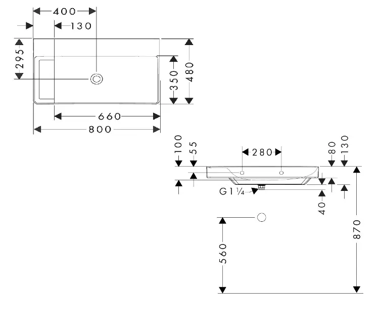 Hansgrohe - Xelu Q - Mosdó - 61032450 – 2. kép