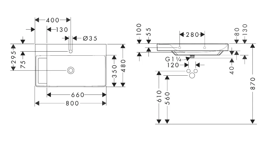Hansgrohe - Xelu Q - Mosdó - 61033450 – 2. kép