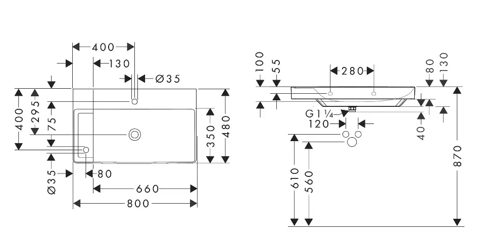 Hansgrohe - Xelu Q - Mosdó - 61034450 – 2. kép