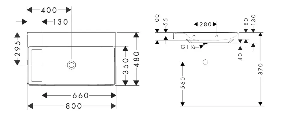 Hansgrohe - Xelu Q - Mosdó - 61035450 – 2. kép