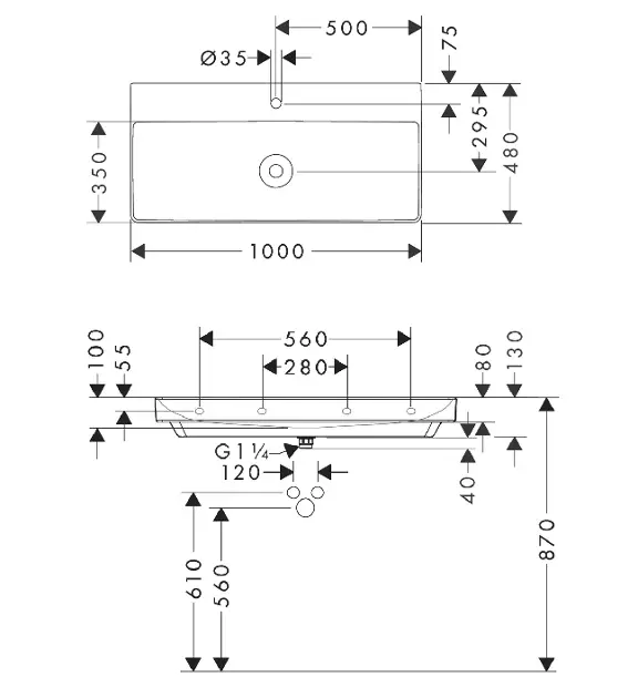 Hansgrohe - Xelu Q - Mosdó - 61036450 – 2. kép