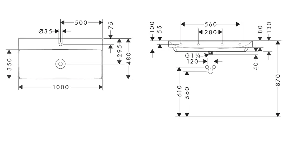 Hansgrohe - Xelu Q - Mosdó - 61039450 – 2. kép