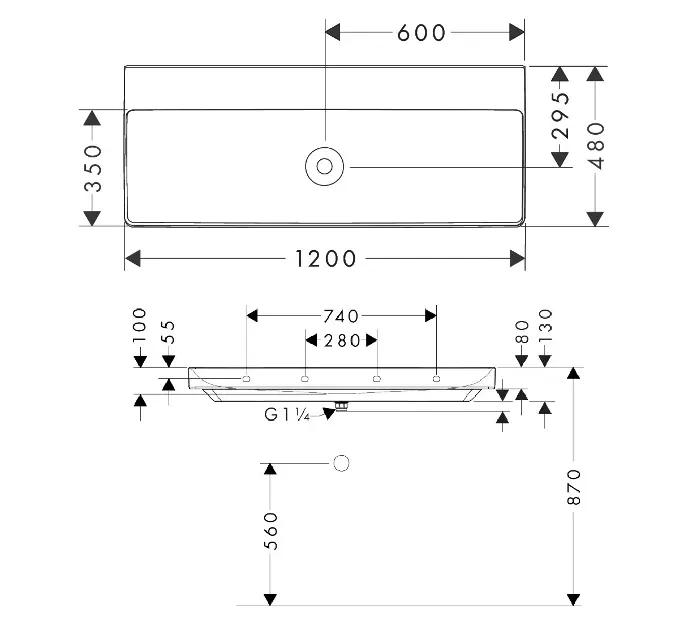 Hansgrohe - Xelu Q - Mosdó - 61043450 – 2. kép