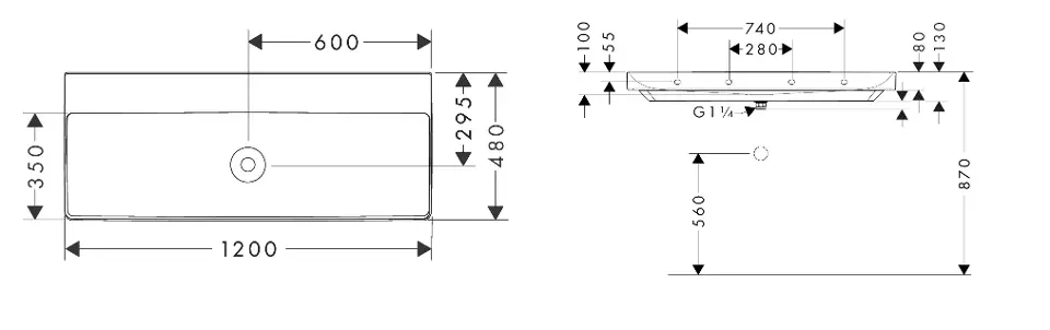Hansgrohe - Xelu Q - Mosdó - 61045450 – 2. kép