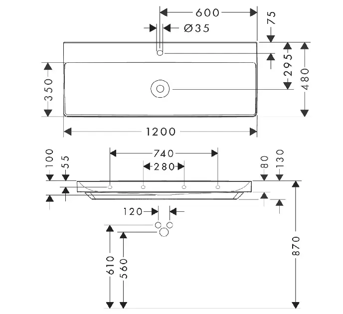 Hansgrohe - Xelu Q - Mosdó - 61108450 – 2. kép