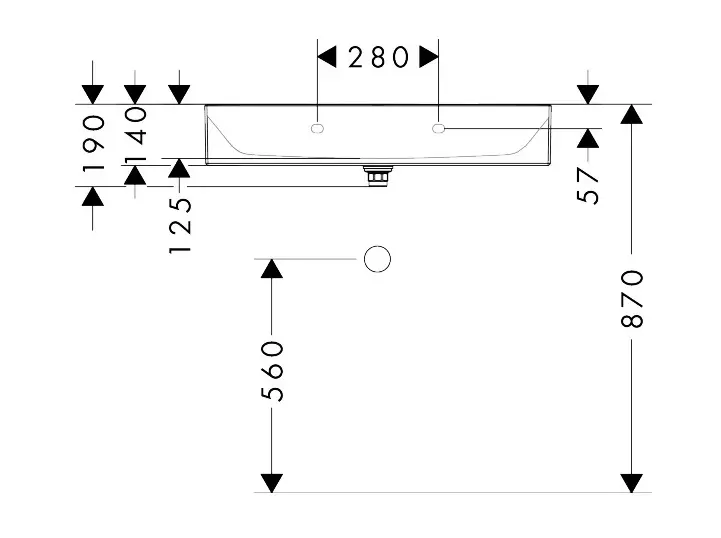 Hansgrohe - Xevolos E - Mosdó - 61097450 – 3. kép