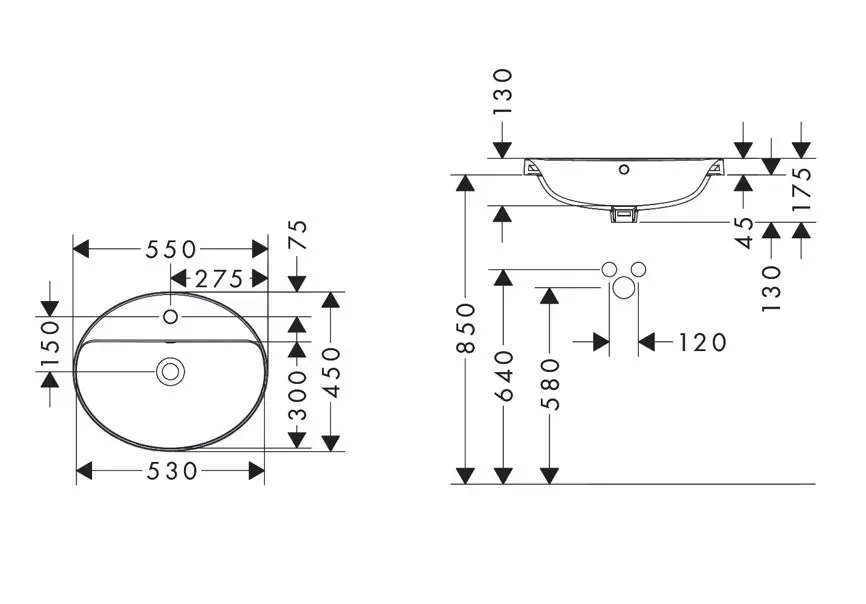 Hansgrohe - Xuniva D - Mosdó - 60160450 – 2. kép