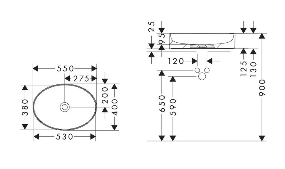 Hansgrohe - Xuniva D - Mosdó - 60165450 – 2. kép