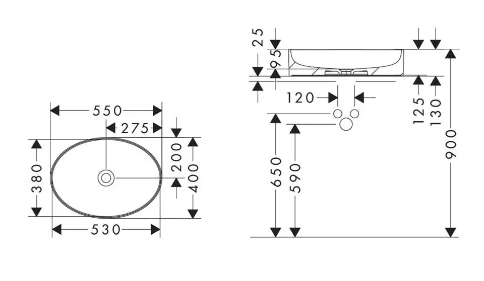 Hansgrohe - Xuniva D - Mosdó - 61072450 – 2. kép