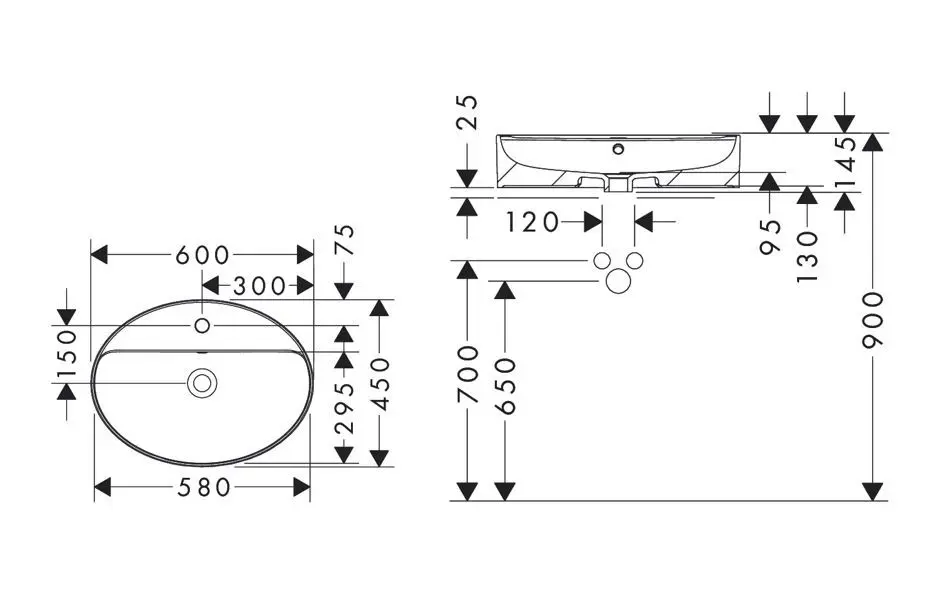 Hansgrohe - Xuniva D - Mosdó - 61078450 – 2. kép