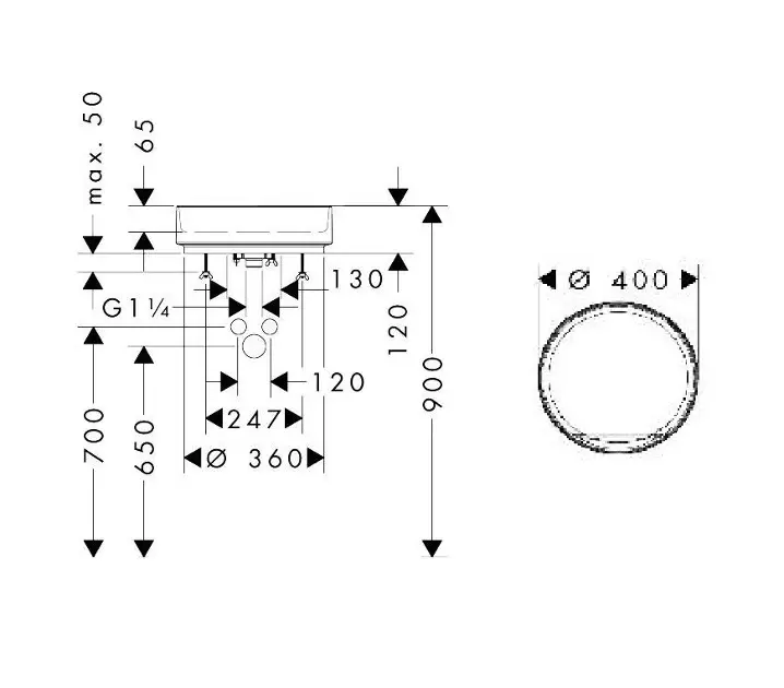 Hansgrohe - Xuniva Evo S - Mosdó - 60323450 – 2. kép