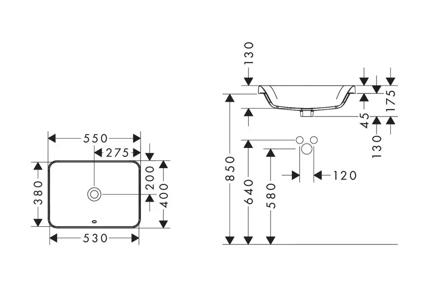 Hansgrohe - Xuniva Q - Mosdó - 61066450 – 2. kép