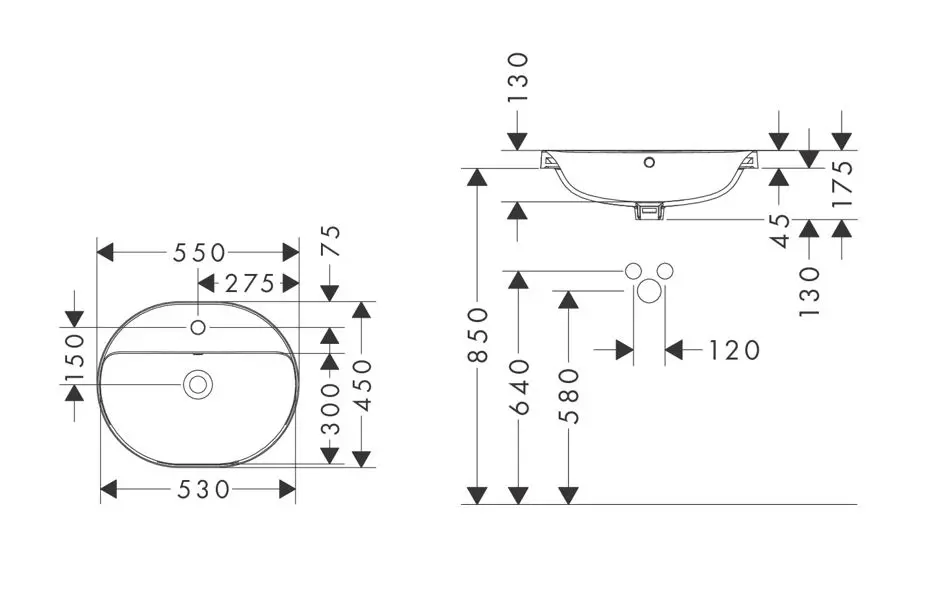 Hansgrohe - Xuniva U - Mosdó - 60161450 – 2. kép