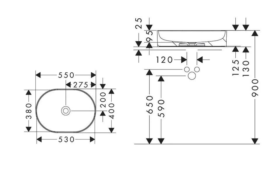 Hansgrohe - Xuniva U - Mosdó - 60166450 – 2. kép