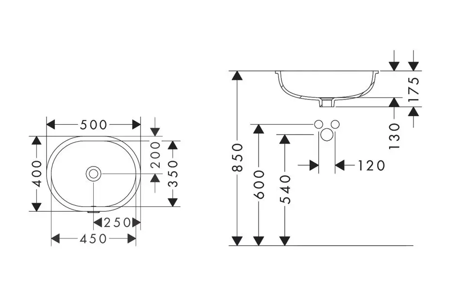 Hansgrohe - Xuniva U - Mosdó - 61050450 – 2. kép