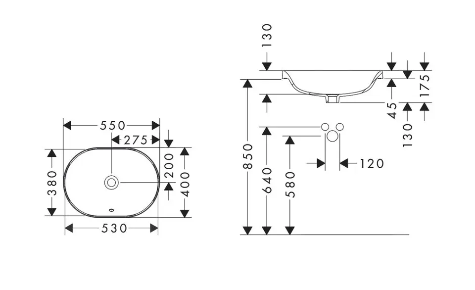 Hansgrohe - Xuniva U - Mosdó - 61062450 – 2. kép