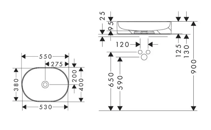 Hansgrohe - Xuniva U - Mosdó - 61073450 – 2. kép