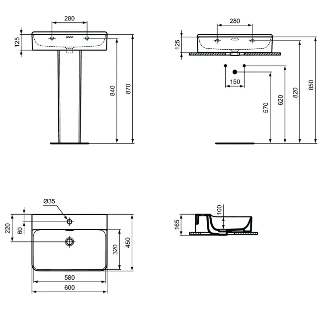 Ideal Standard - Conca Ceram - Mosdó - T369101 – 2. kép