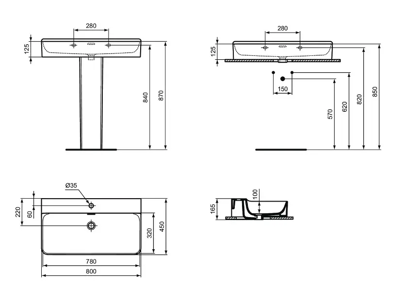 Ideal Standard - Conca Ceram - Mosdó - T369201 – 2. kép