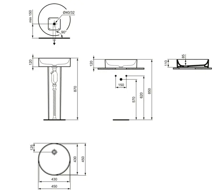Ideal Standard - Conca Ceram - Mosdó - T369601 – 2. kép