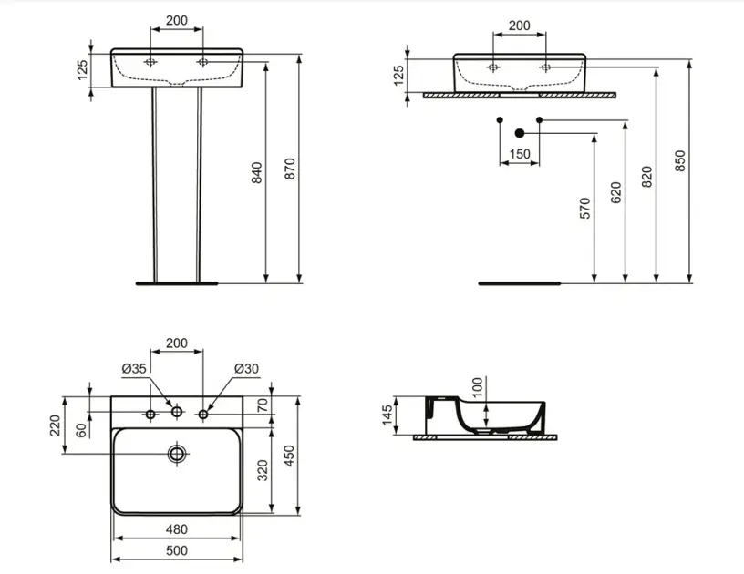 Ideal Standard - Conca Ceram - Mosdó - T378601 – 2. kép