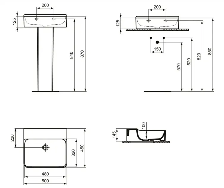 Ideal Standard - Conca Ceram - Mosdó - T378701 – 2. kép